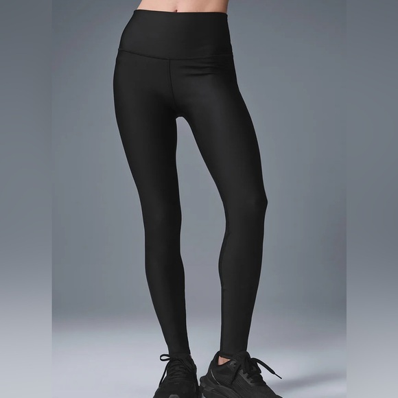 All Women's Black High Waist Leggings - Picture 1 of 9